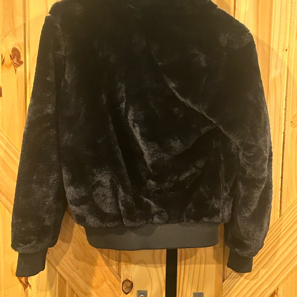 Urban Republic Plush Black Teddy Jacket - Picture 2 of 2